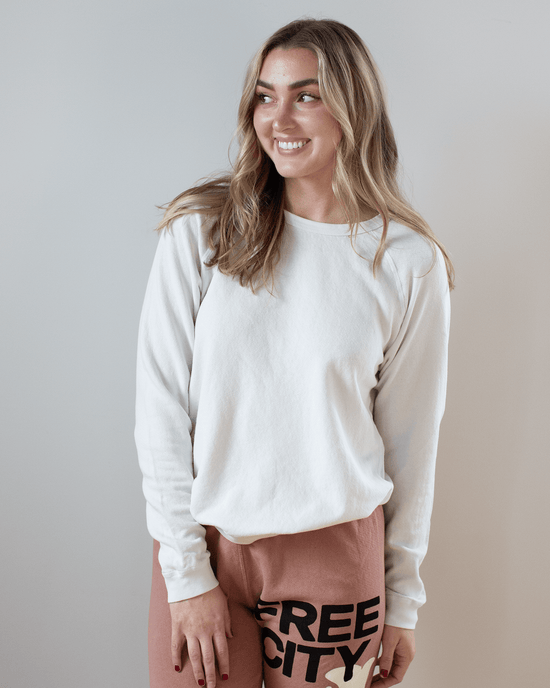 Free City Clothing Lucky Rabbits Sweatshirt in Chalk