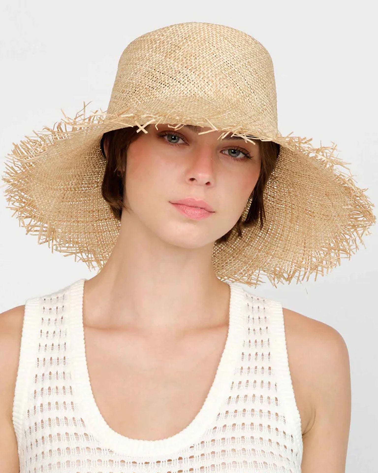 Sandpiper Raffia Bucket Hat in Natural