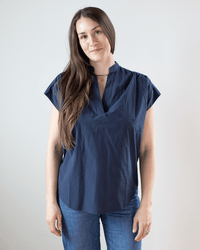 Hartford Casta Popover Shirt in Midnight 