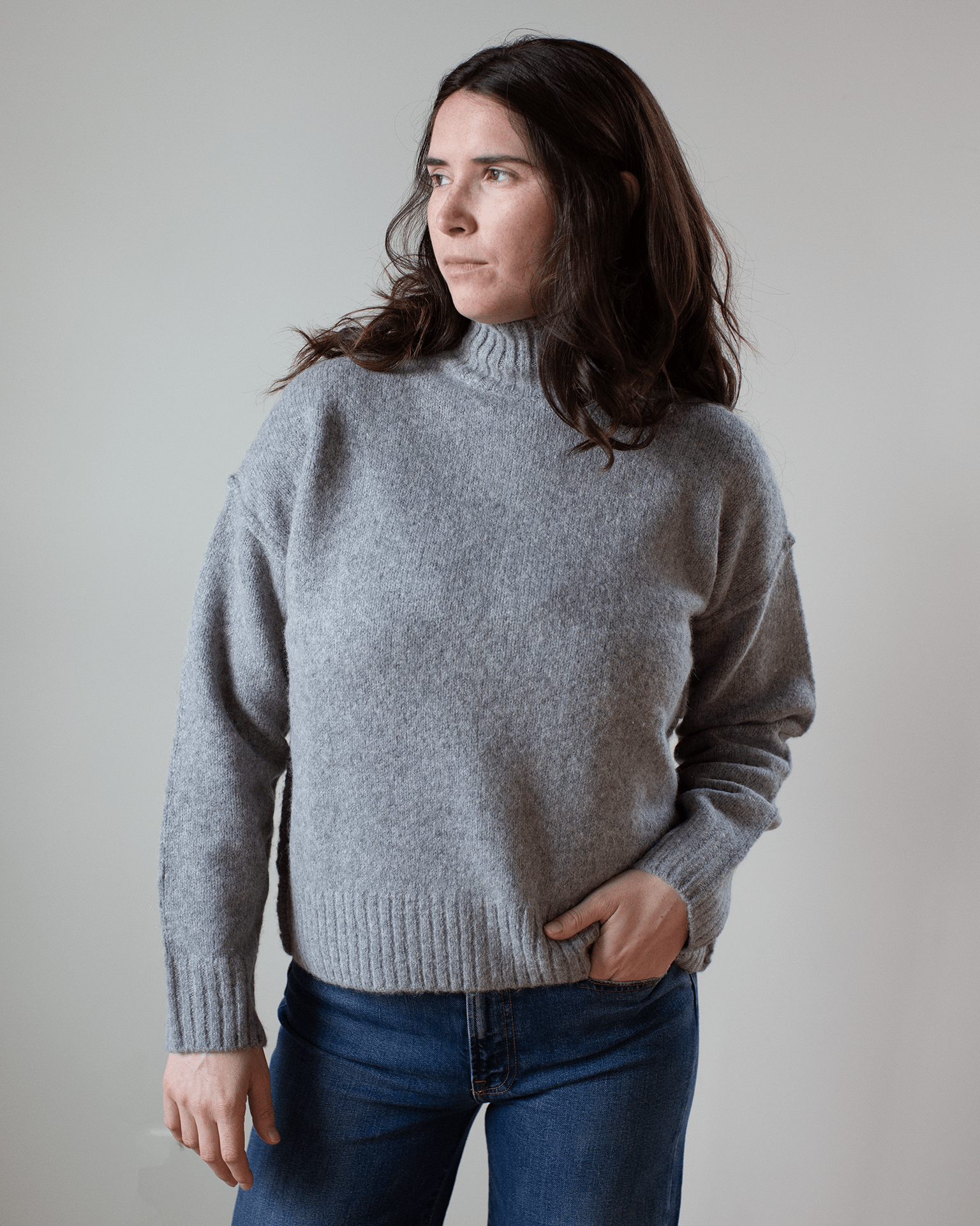 Mythe Turtleneck in Silver