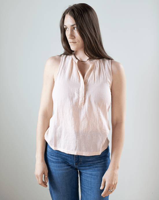 Hartford Tulette Henley Tank in Blush 