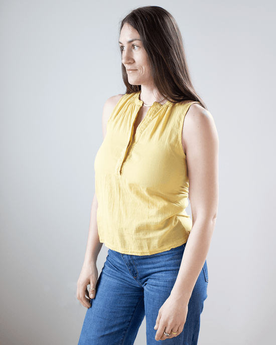 Hartford Clothing Tulette Henley Tank in Pineapple