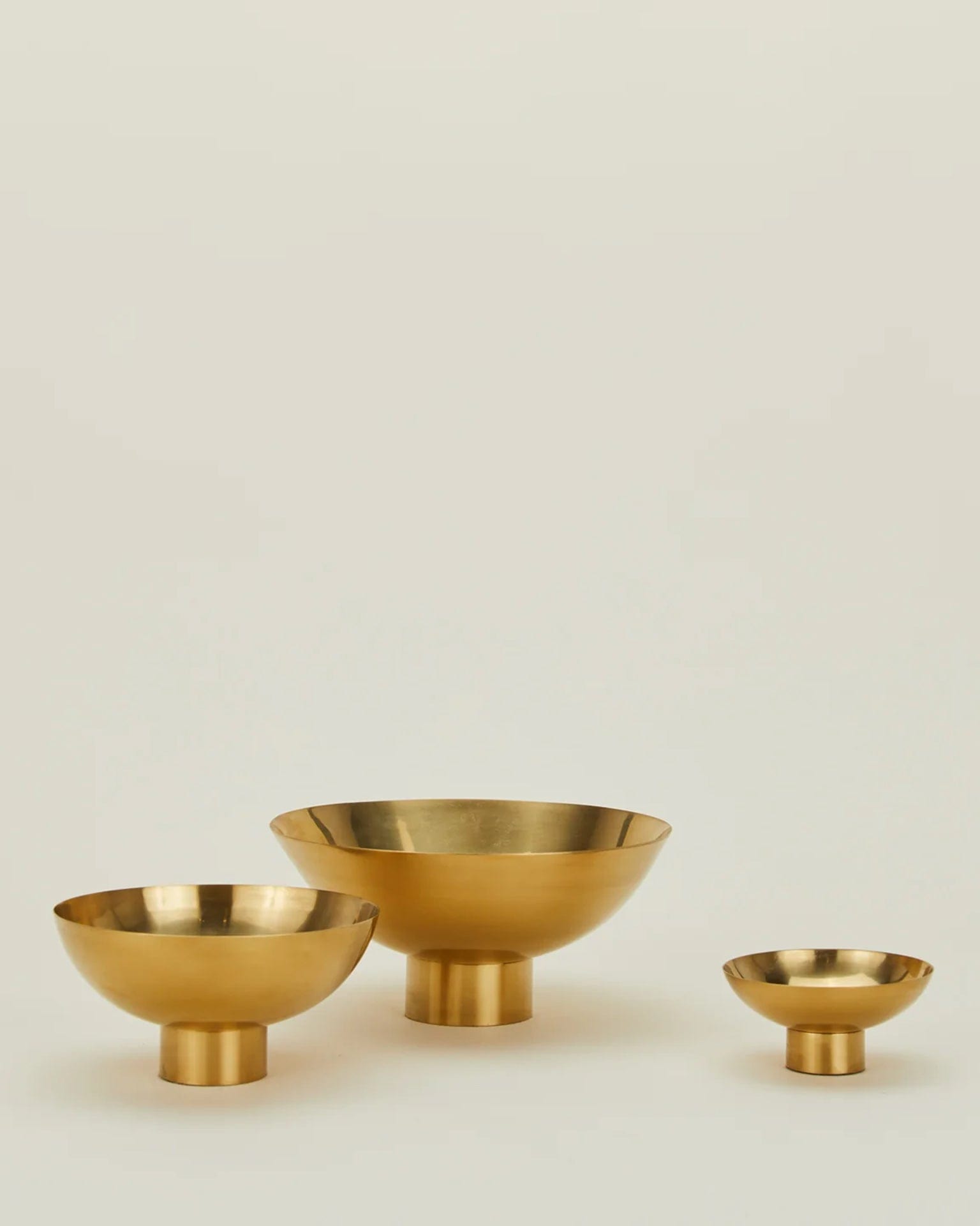 Essential Footed Bowl in Brass