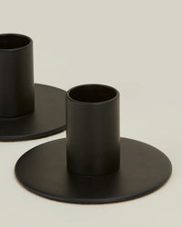 Hawkins New York Home Essential Metal Candle Holders - Set of 2 in Black