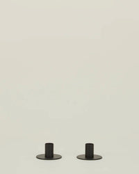 Hawkins New York Home Essential Metal Candle Holders - Set of 2 in Black