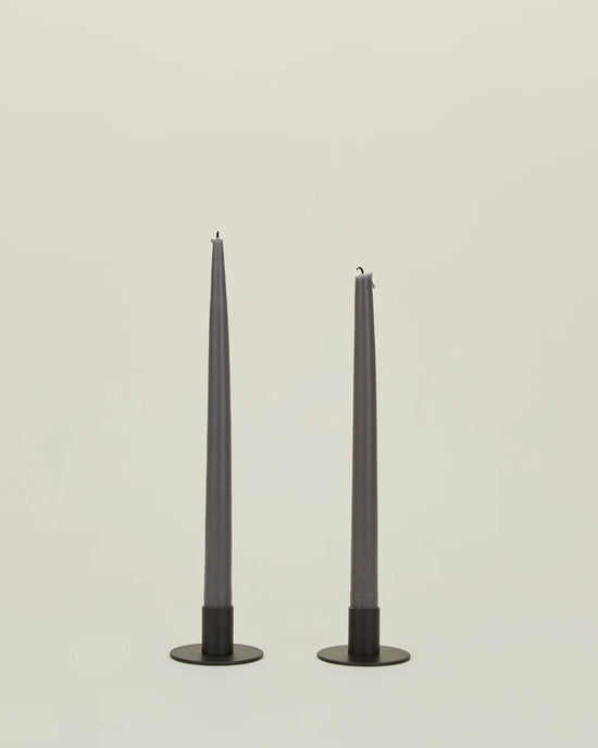 Hawkins New York Home Essential Metal Candle Holders - Set of 2 in Black