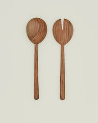 Hawkins New York Hand Carved Serving Set in Walnut 