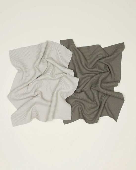 Hawkins New York Set of 2 Essential Waffle Dish Towels - Light Grey + Dark Grey 
