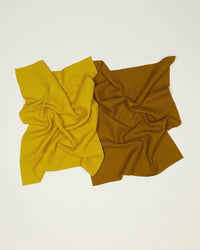 Hawkins New York Home Set of 2 Essential Waffle Dish Towels - Mustard + Bronze