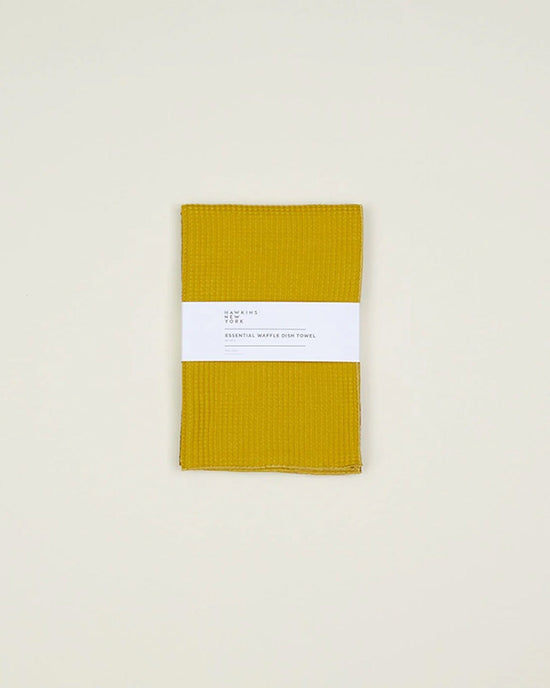 Hawkins New York Home Set of 2 Essential Waffle Dish Towels - Mustard + Bronze