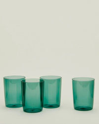 Hawkins New York Set of 4 Essential Glassware in Peacock 
