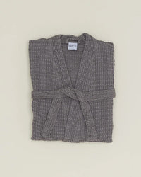 Hawkins New York Simple Waffle Bathrobe in Dark Grey 