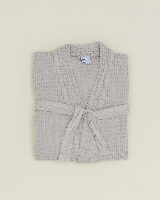 Hawkins New York Simple Waffle Bathrobe in Light Grey 
