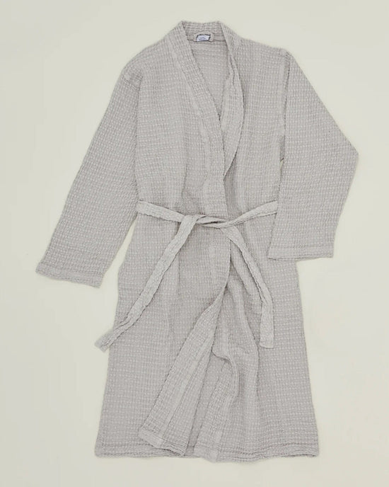 Hawkins New York Simple Waffle Bathrobe in Light Grey 