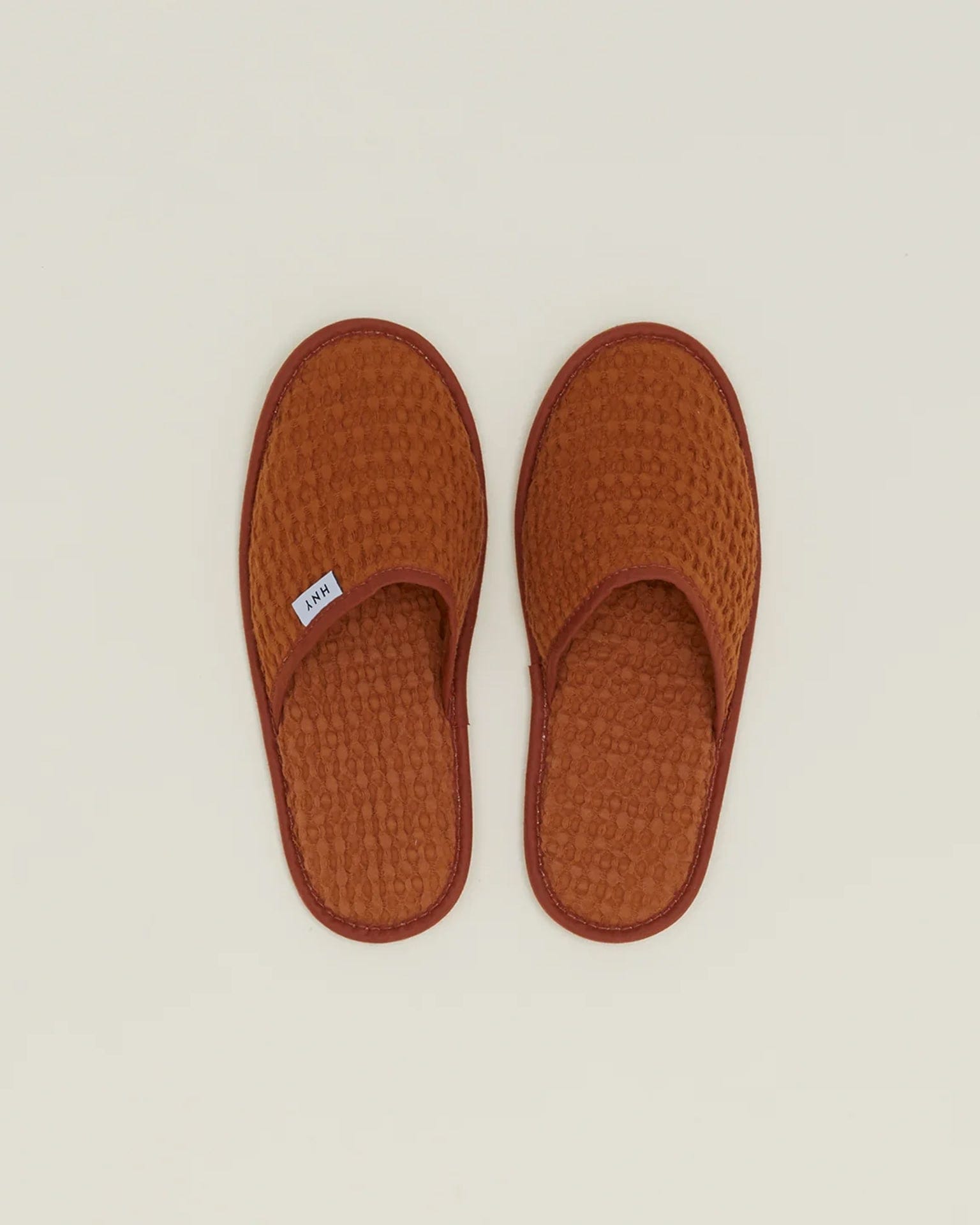 Simple Waffle Slippers in Terracotta