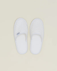 Hawkins New York Home Simple Waffle Slippers in White