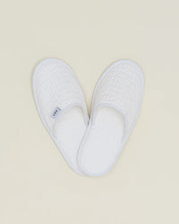 Hawkins New York Home Simple Waffle Slippers in White