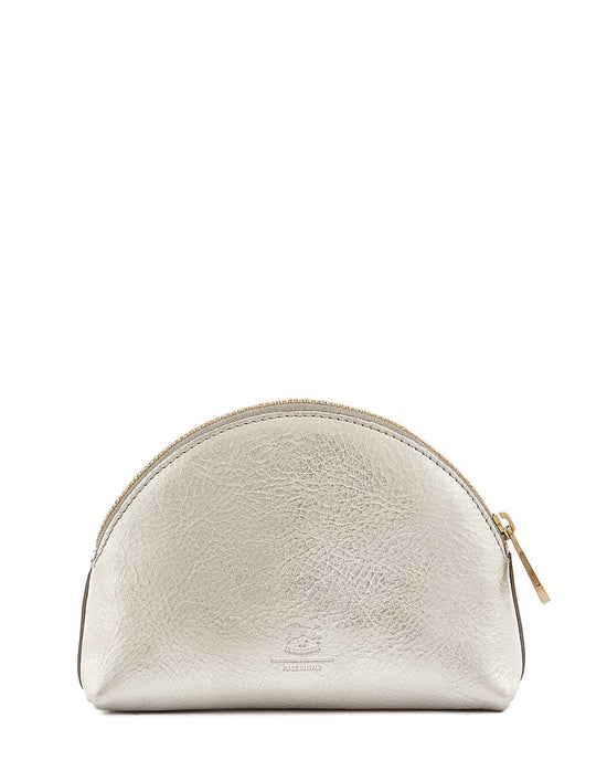 IL BISONTE Accessories Platino Small Bigallo Case in Platino w/ Brass Hardware