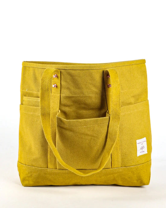 IMMODEST COTTON Construction Tote in Chartreuse 