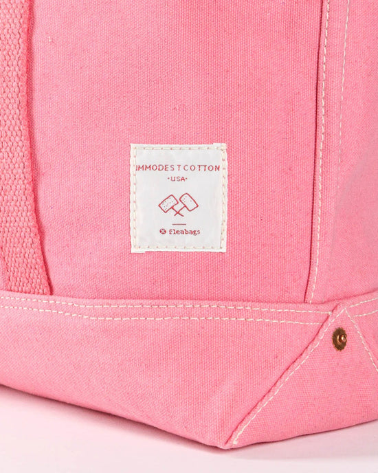 IMMODEST COTTON Small East West Tote in Flamingo 