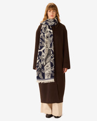 Inoui Editions Scarf / Etole 100 Archimede in Navy 2 - Bliss Boutiques