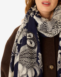 Inoui Editions Scarf / Etole 100 Archimede in Navy 3 - Bliss Boutiques