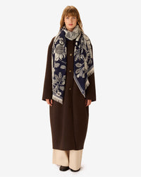 Inoui Editions Scarf / Etole 100 Archimede in Navy 4 - Bliss Boutiques