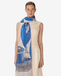 Inoui Editions Scarf / Etole 100 Des Rives et Des Reves in Blue 6 - Bliss Boutiques