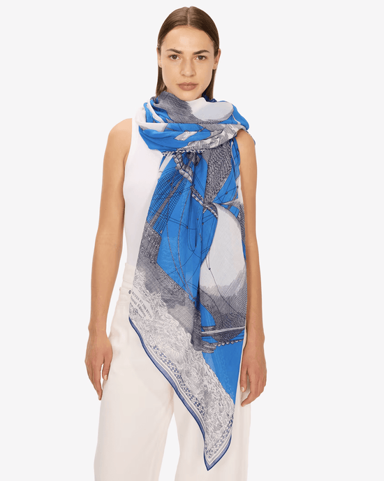 Inoui Editions Scarf / Etole 100 Des Rives et Des Reves in Blue 