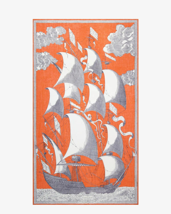 Inoui Editions Scarf / Etole 100 Des Rives et Des Reves in Orange 