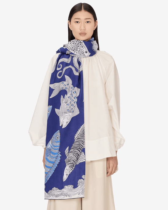 Inoui Editions Scarf / Etole 100 Poseidon in Blue 