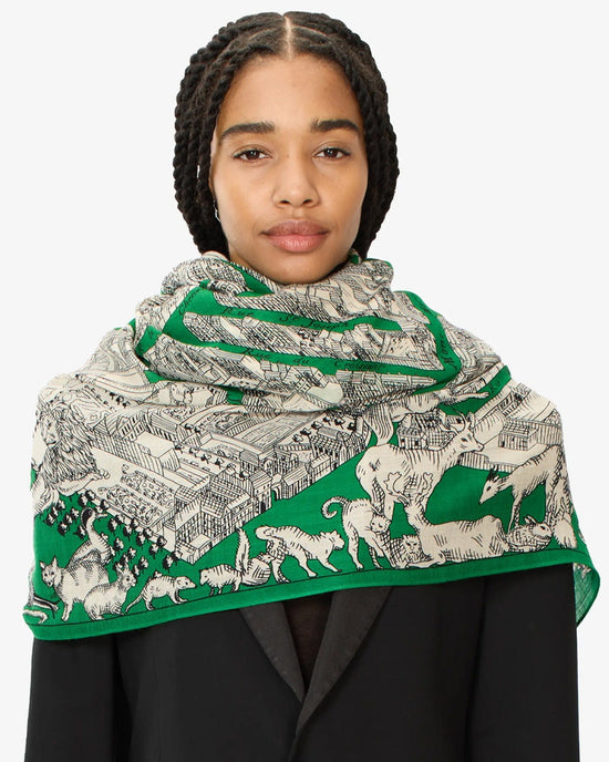 Inoui Editions Accessories Green Scarf / Etole 100 Turgot in Green