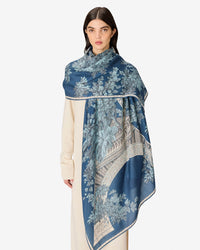 Inoui Editions Scarf / Etole 80 1889 in Blue 4 - Bliss Boutiques