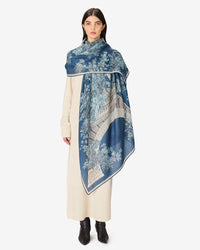 Inoui Editions Scarf / Etole 80 1889 in Blue 2 - Bliss Boutiques