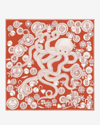 Inoui Editions Square / Carre 65 Octopus in Red 2 - Bliss Boutiques