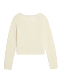 Isla Cotton Linen Sweater in Off White