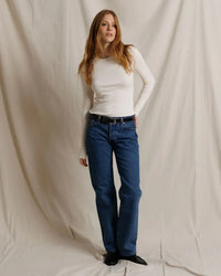Ivanna -  Micro Modal Rib Long Sleeve in Natural