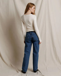 Ivanna -  Micro Modal Rib Long Sleeve in Natural