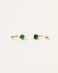 JaxKelly Jewelry Emerald Emerald Huggies