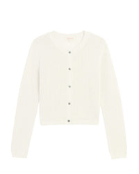 Josie Cotton Linen Cardigan in Off White