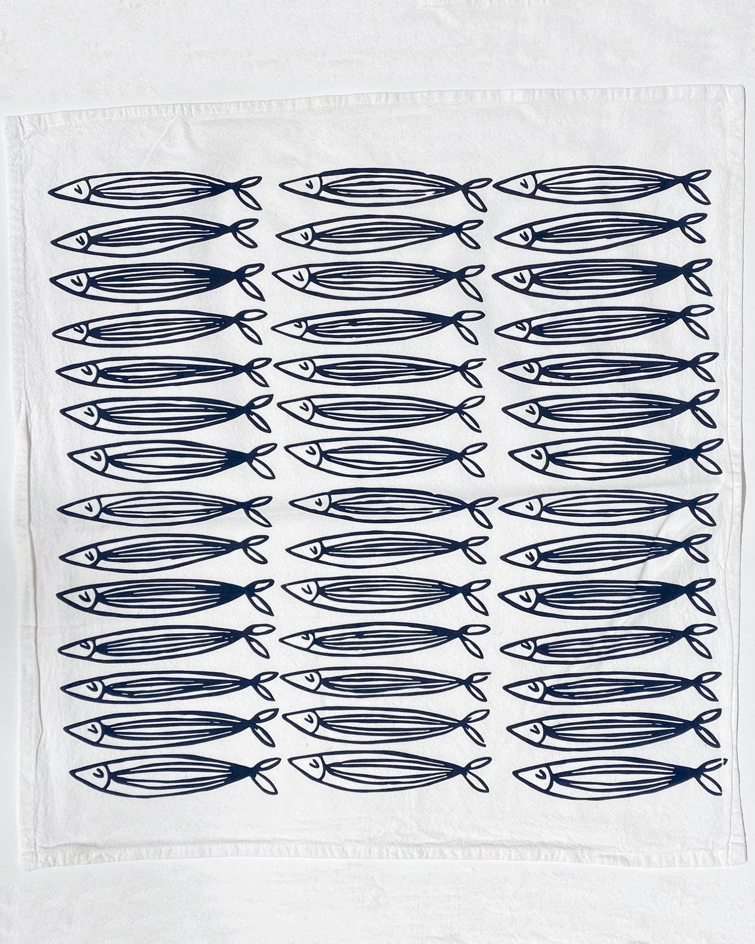 White Sardines 20 inch Tea Towel