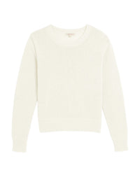 Lana Cotton Linen Sweater in Off White