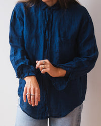 LLEA BLUE Alix Top in Indigo 3 - Bliss Boutiques