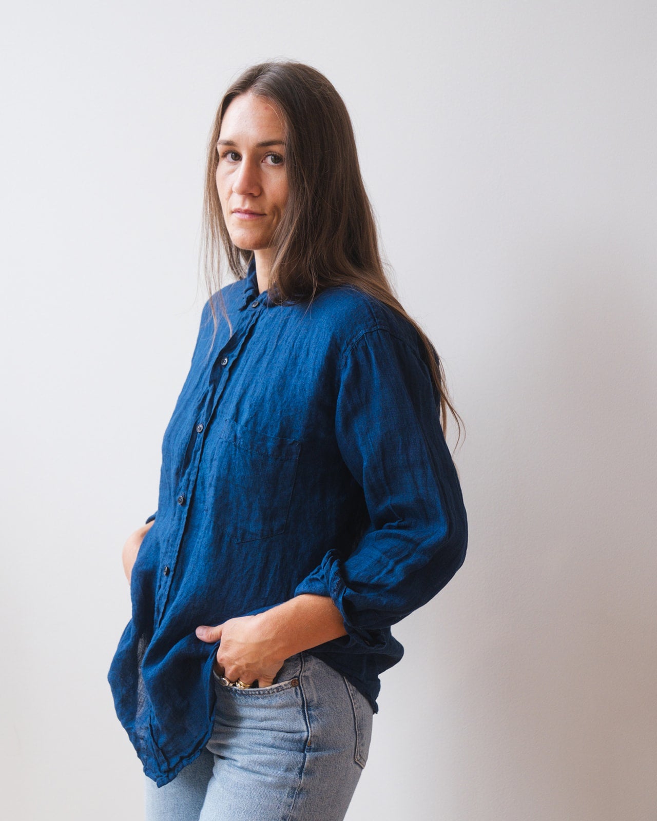 Alix Top in Indigo