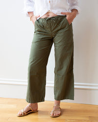 LLEA BLUE Sailor Pant in Army Cotton Poplin 1 - Bliss Boutiques