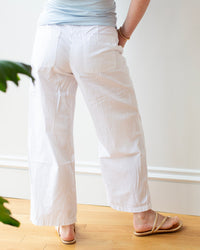 LLEA BLUE Sailor Pant in White Cotton Poplin 3 - Bliss Boutiques