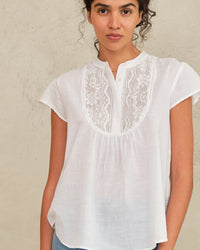 MABE Freya S/S Top in White 2 - Bliss Boutiques