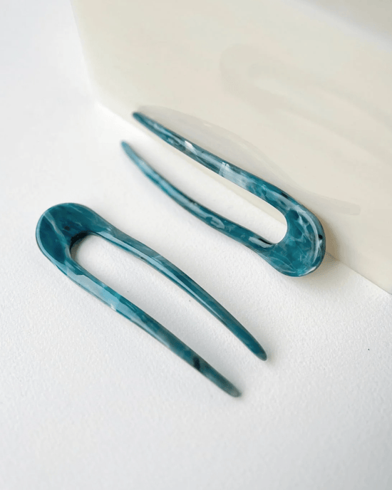 Machete French Hair Pin in Jadeite 