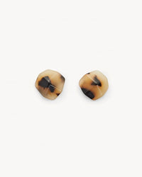 Machete Jewelry Mini Sculpture Studs in Blonde Tortoise