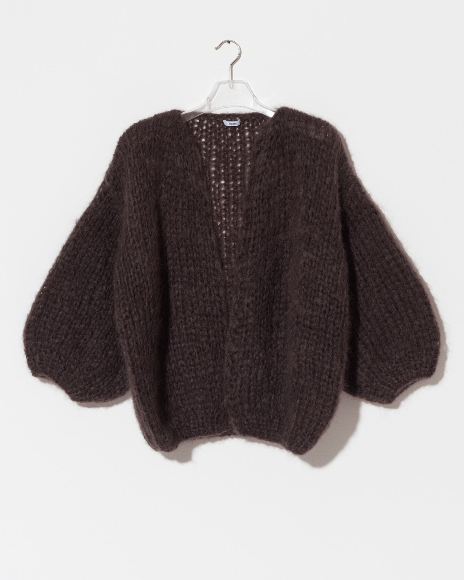 Maiami Mohair Big Cardigan in Dark Brown Bliss Boutiques